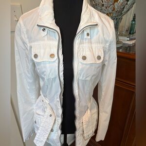 Bogner White Utility Jacket for Women. Lightweight